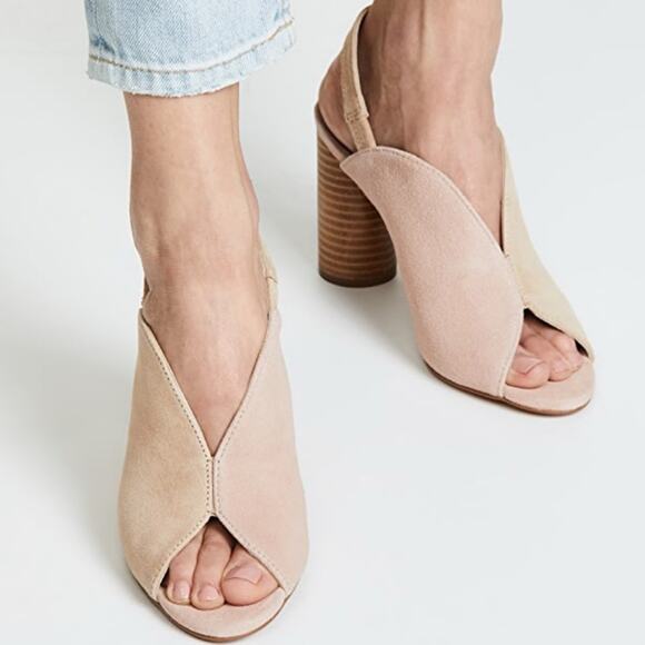 Jaggar Australia Got Your Back Nude Blush Suede Block Heels Sandal 39 8 - Picture 2 of 11